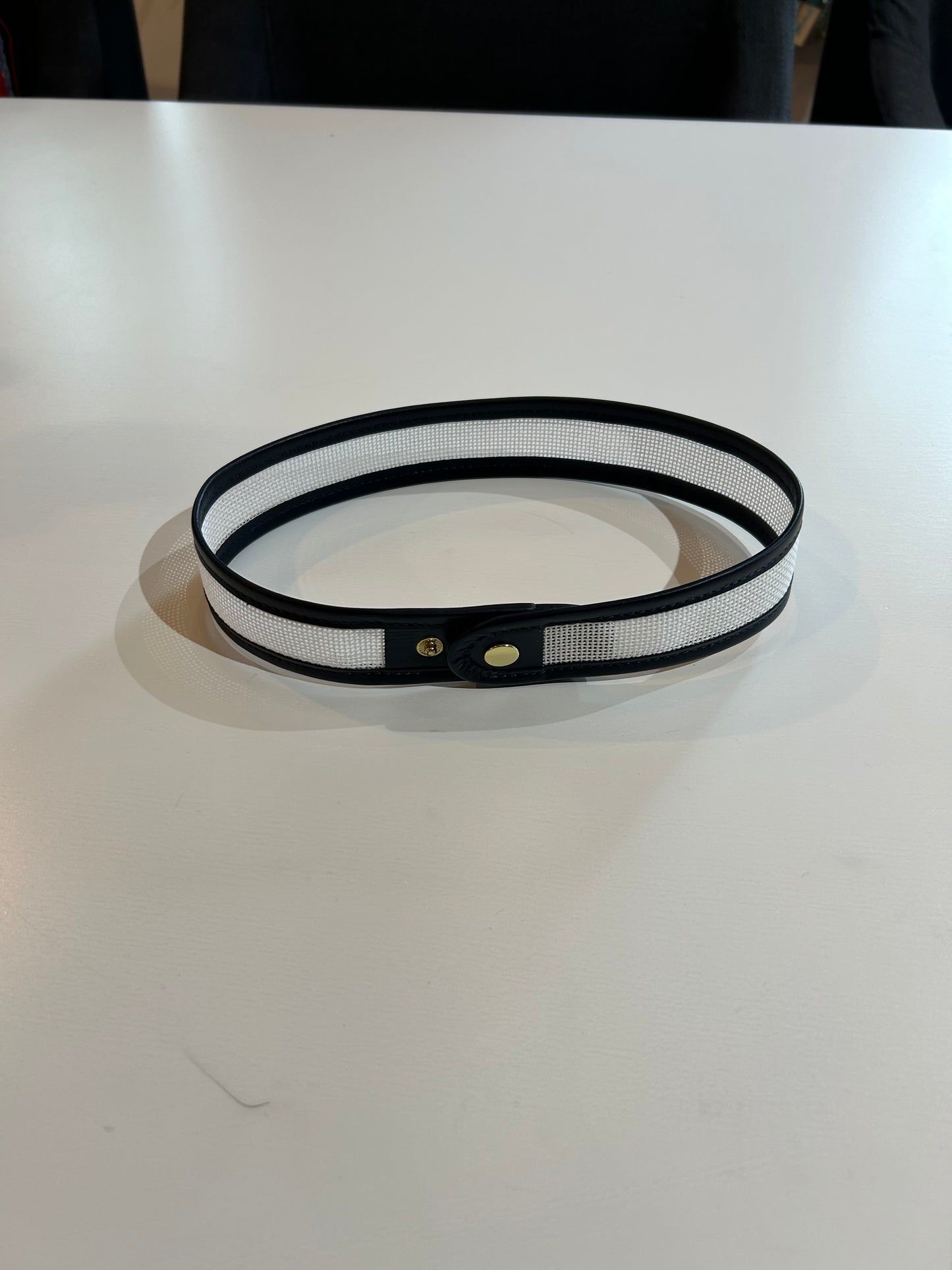 Stitchable Leather Hatband-Navy