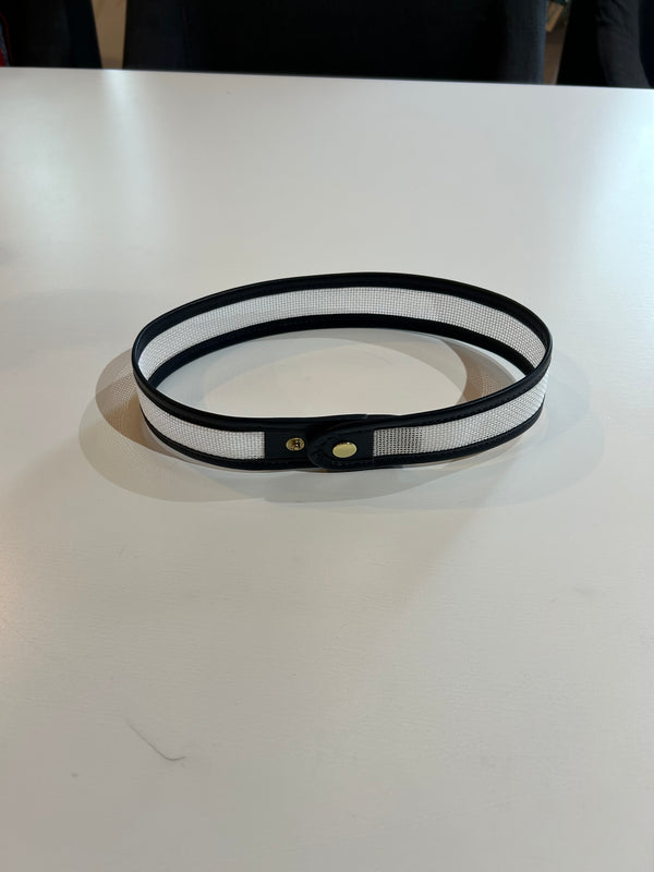 Stitchable Leather Hatband-Navy