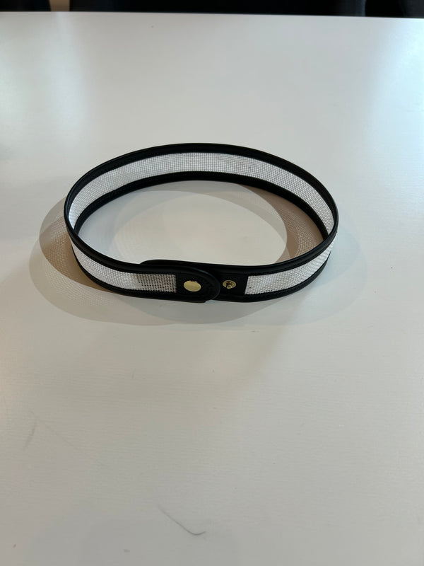 Stitchable Leather Hat Strap/ Black