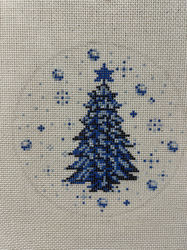 Blue Toile Tree