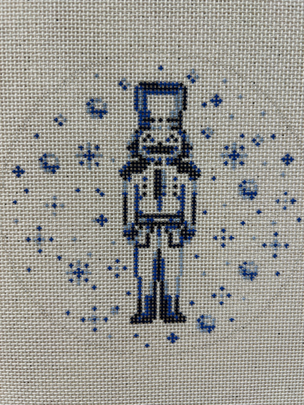 Blue Toile Nutcracker