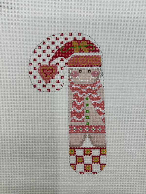 Pink Gingerbread Candy Cane