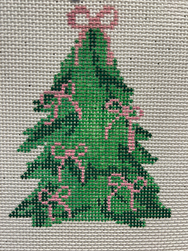 Christmas Tree w/ Pink Bows 13