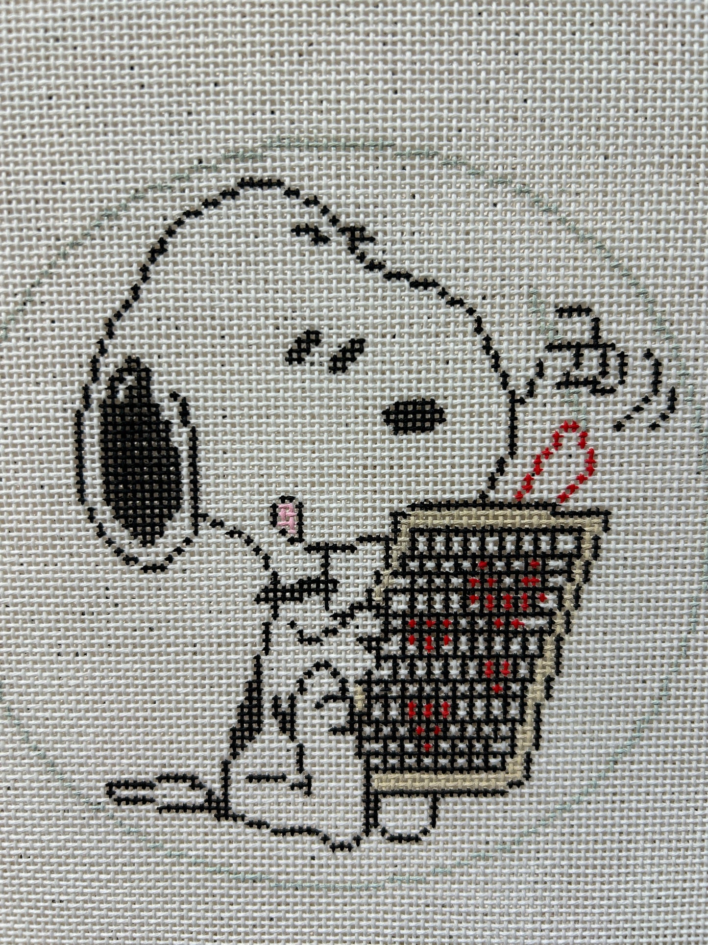 Snoopy Loves Needlepoint Canvas