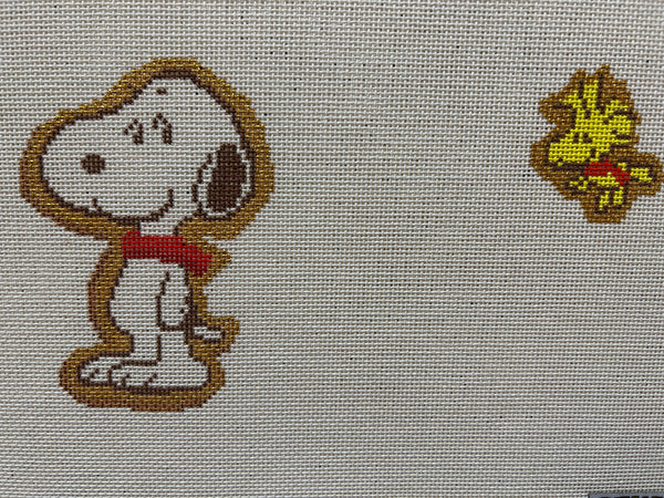 Gingerbread Snoopy and Woodstock Cookie