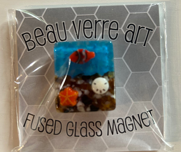 Sea Life 2 Fused Glass Needleminder