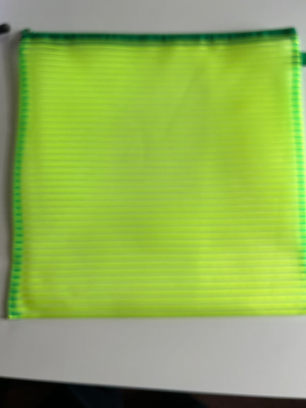 Lime Green 15x15 Mesh Zipper Project Bag