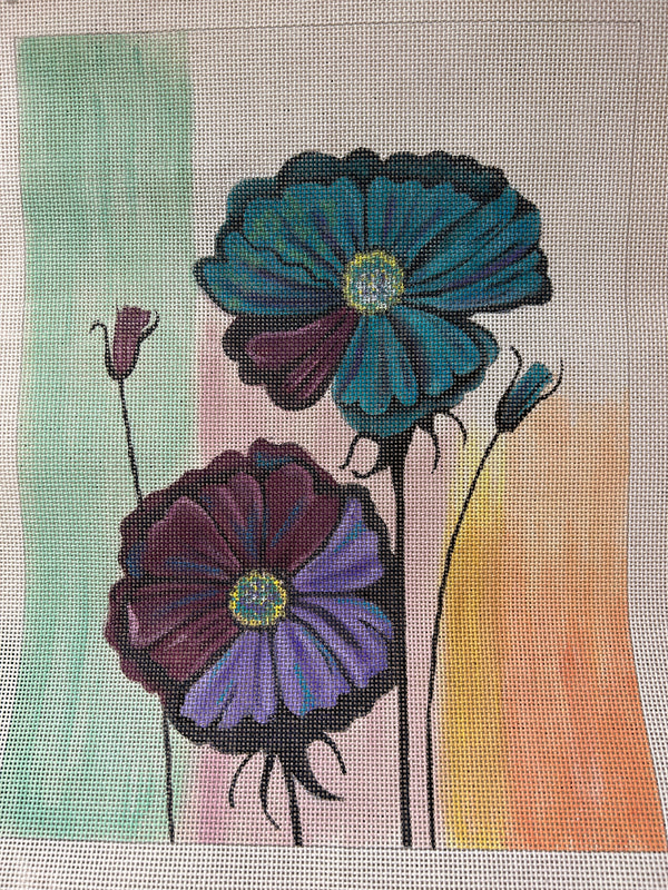 Purple and Teal Flower