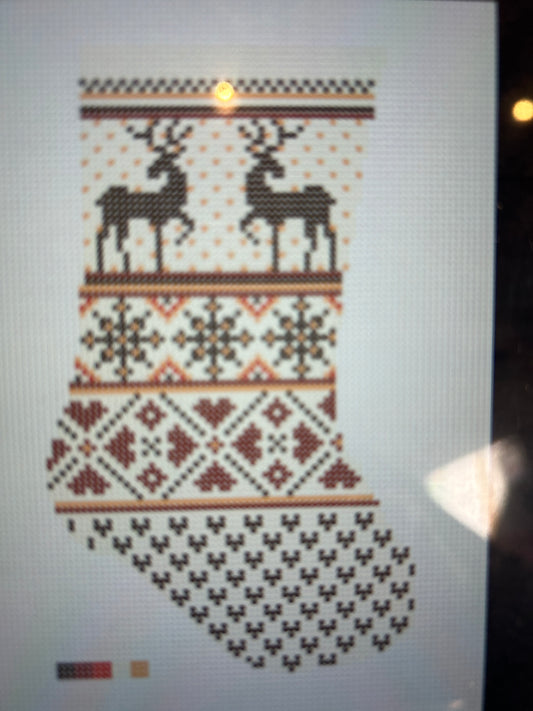 Mini Sock Nordic Reindeer