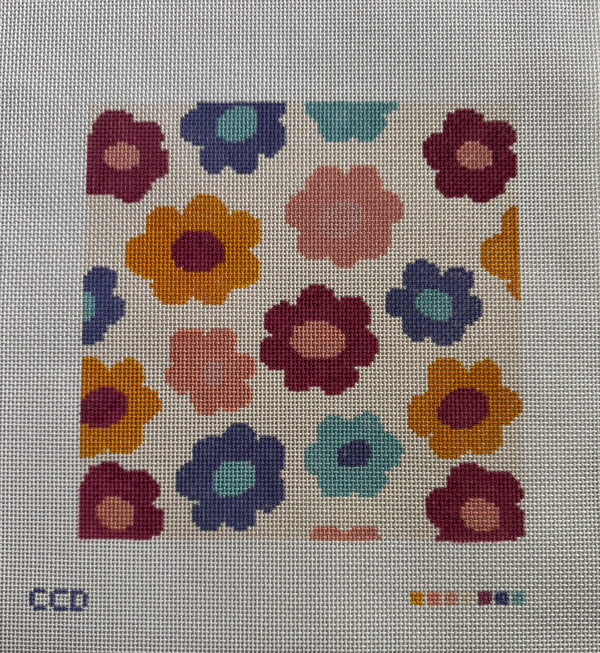 Retro Flower Pillow