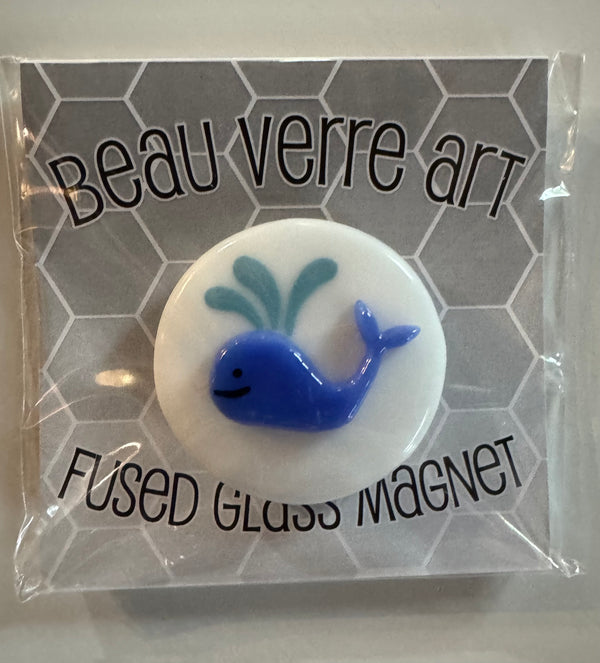 Whale Fused Glass Needleminder