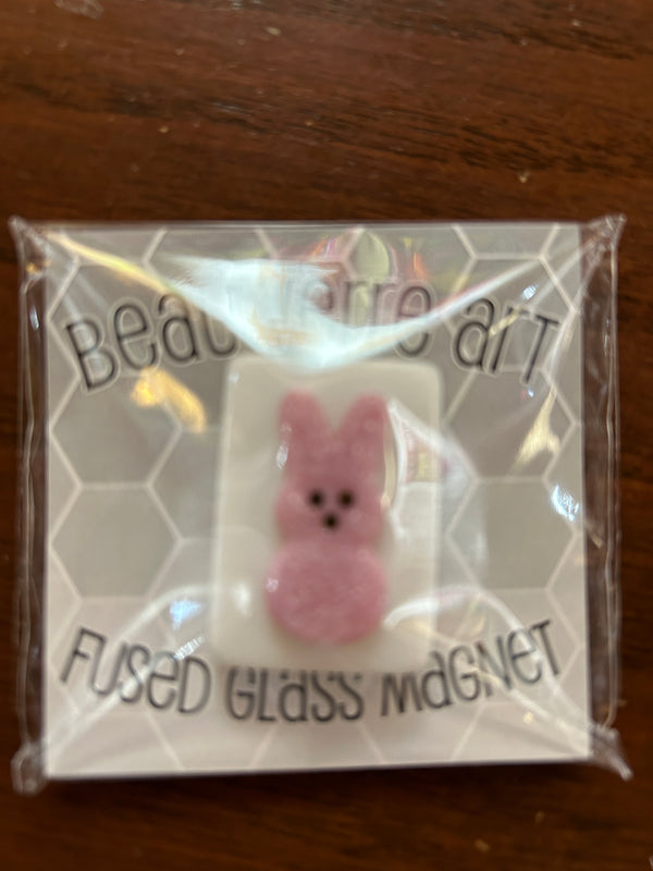 Pink Peep Fused Glass Needleminder