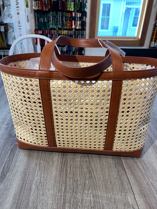 Cane Tote bag LARGE brown