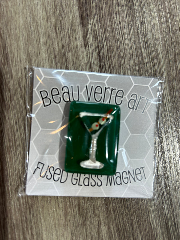 Martini Glass Fused Glass Needleminer