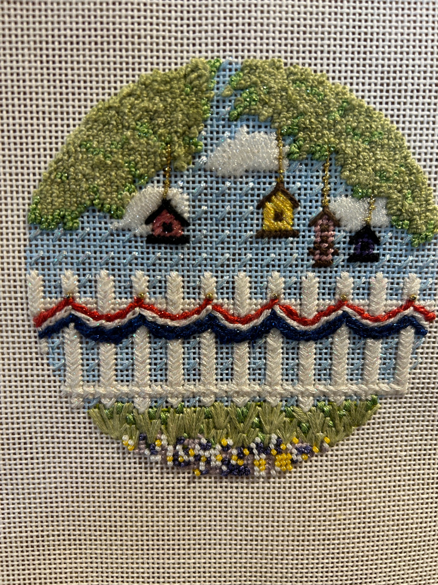 Picket Fence and Bunting with Stitch Guide