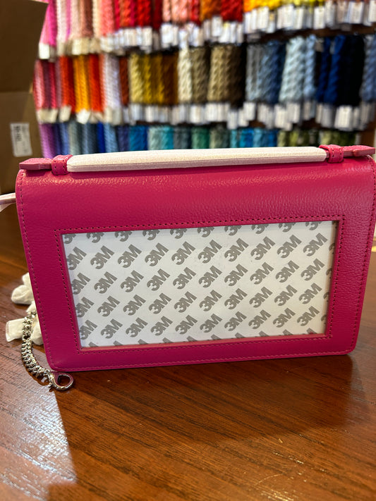 The Everyday Clutch - Hot Pink w/ Silver Chain