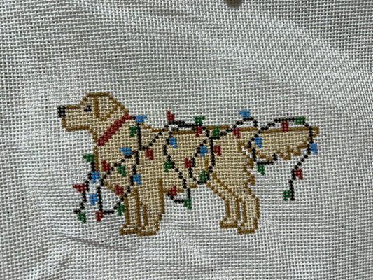 Christmas Lights - Golden Retreiver