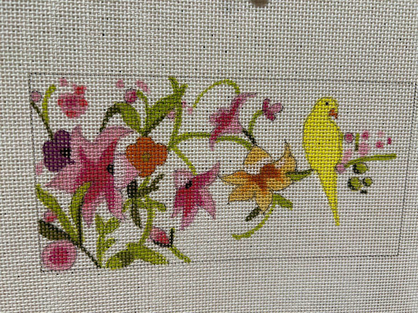 Floral with Bird insert