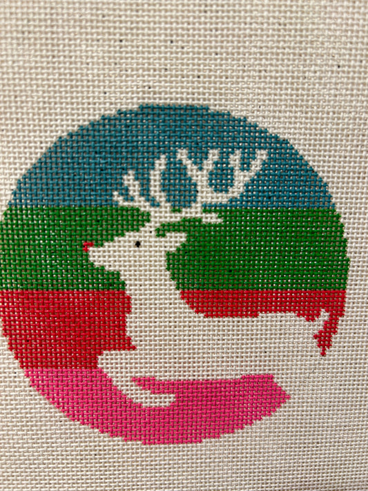 Reindeer on Stripes 18 mesh