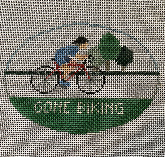 Gone Biking Oval Ornament