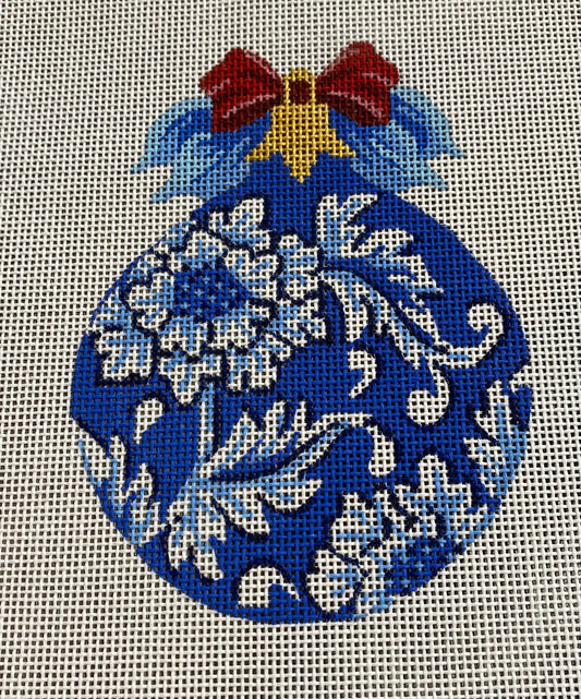 China Blue Floral Ball Ornament