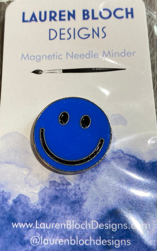 Smiley Face Blue Needleminder