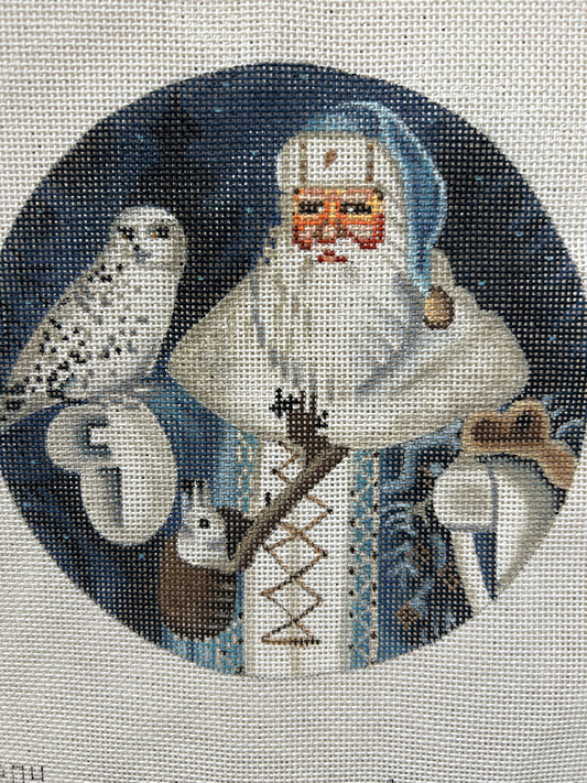 Blue Arctic Santa w/ Arctic Owl