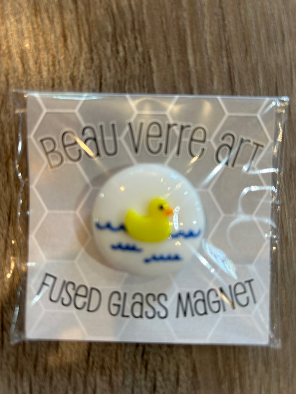 Rubber Ducky Fused Glass Needleminder