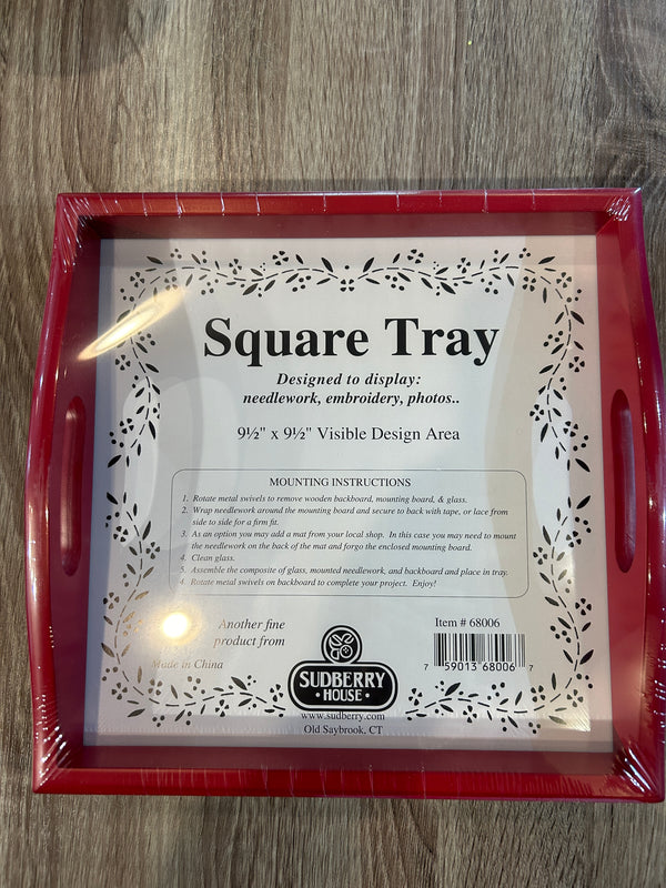 Red 10x10 Square Tray