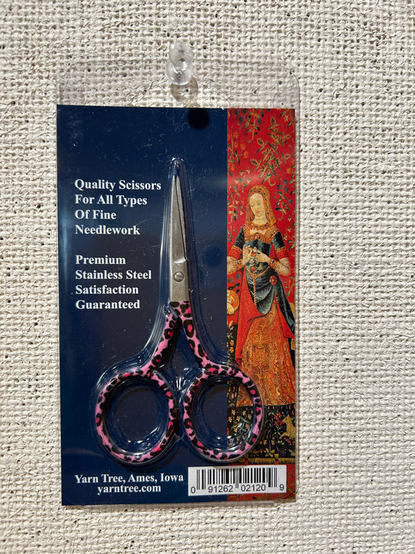 Pink Leopard Embroidery Scissors