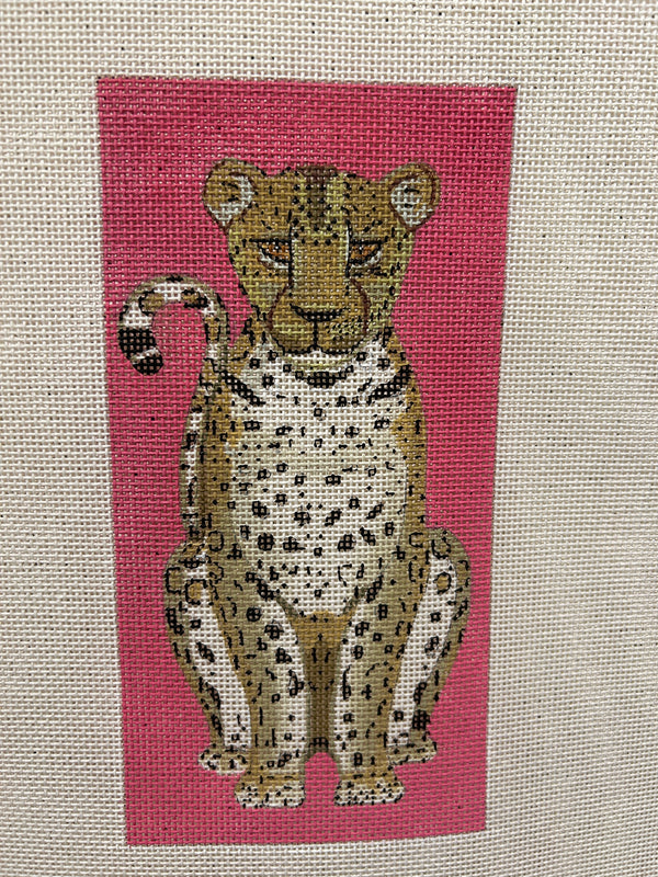 Leopard Eyeglass w/ Pink Background