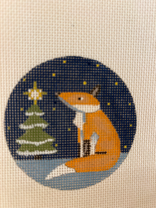 Fox at Tree Ornament