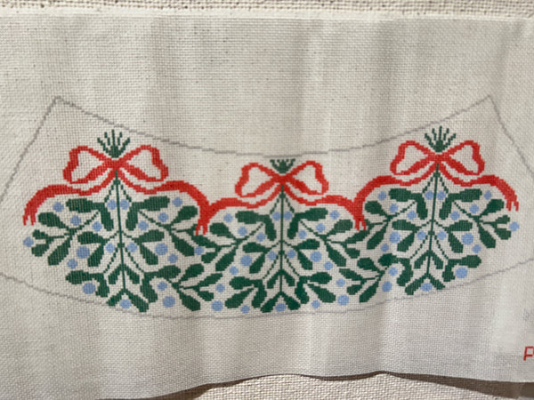 Red Bow Mistletoe Lampshade Cover