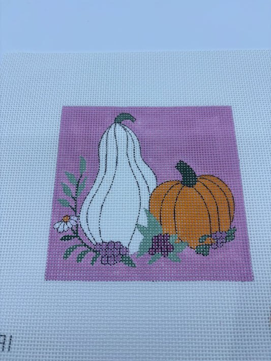 Pumpkins on pink