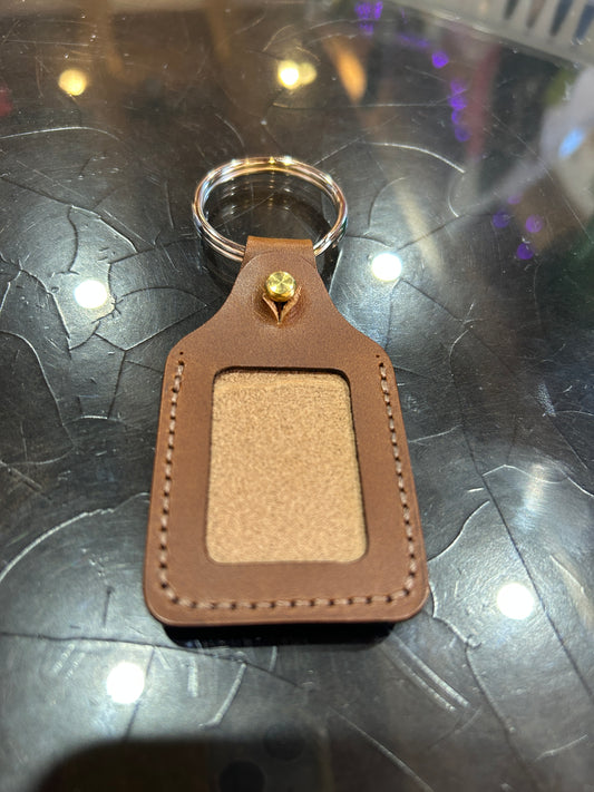 Leather Key Chain Opening 1"x 1.5"