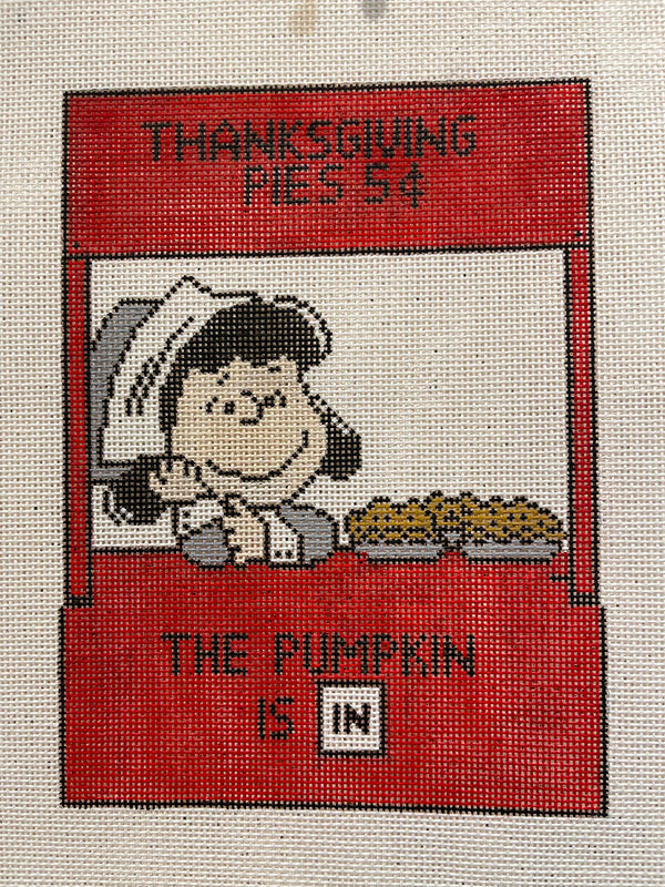 Lucy as Pilgrim in Pie Booth
