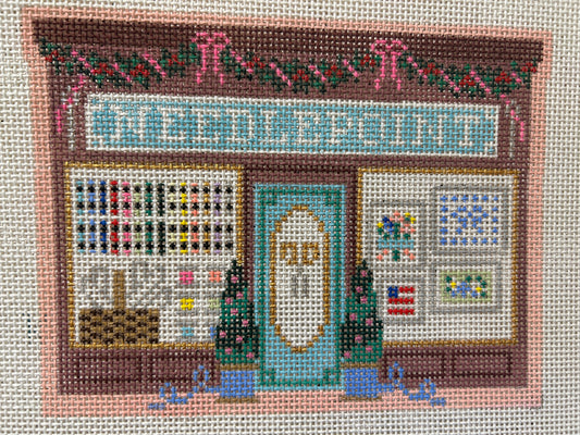 Christmas Village Needlepoint House